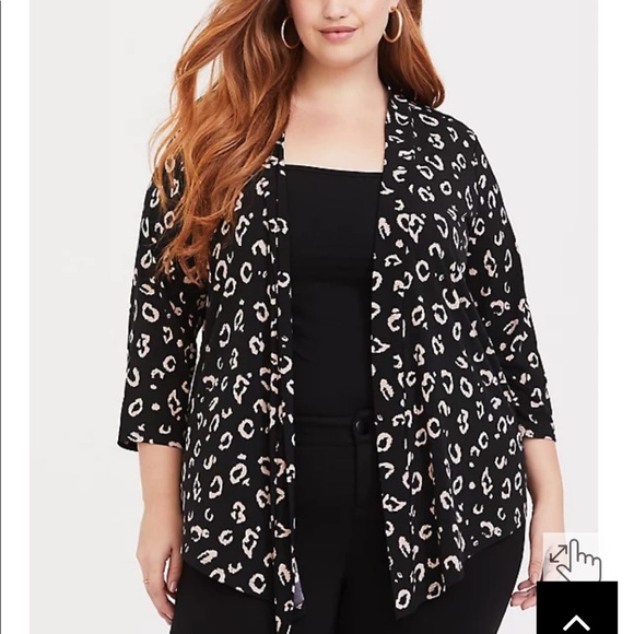 Torrid Leopard Print Cardigan Stretch 